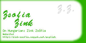zsofia zink business card